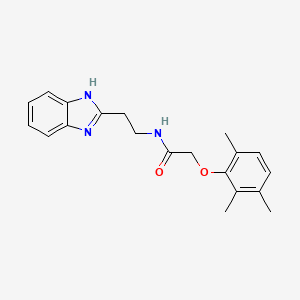 molecular formula C20H23N3O2 B5505726 N-[2-(1H-1,3-BENZODIAZOL-2-YL)ETHYL]-2-(2,3,6-TRIMETHYLPHENOXY)ACETAMIDE 