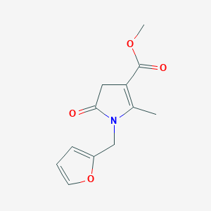 molecular formula C12H13NO4 B5505814 methyl 1-(2-furylmethyl)-2-methyl-5-oxo-4,5-dihydro-1H-pyrrole-3-carboxylate 
