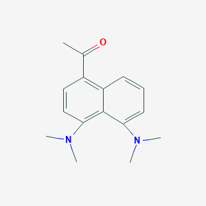 molecular formula C16H20N2O B5505893 1-(4,5-Bis(dimethylamino)naphthalen-1-yl)ethanone CAS No. 111967-89-6