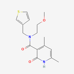 molecular formula C16H20N2O3S B5506061 N-(2-methoxyethyl)-4,6-dimethyl-2-oxo-N-(3-thienylmethyl)-1,2-dihydro-3-pyridinecarboxamide 