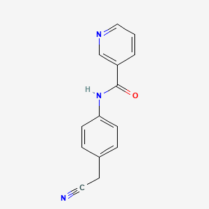 molecular formula C14H11N3O B5506232 N-[4-(cyanomethyl)phenyl]pyridine-3-carboxamide 