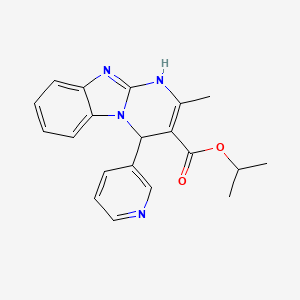 molecular formula C20H20N4O2 B5506393 Isopropyl 2-methyl-4-(3-pyridyl)-1,4-dihydropyrimido[1,2-a][1,3]benzimidazole-3-carboxylate 