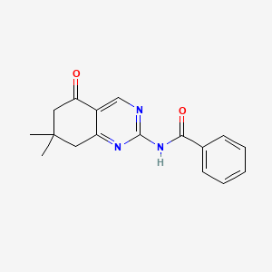molecular formula C17H17N3O2 B5506474 N~1~-(7,7-DIMETHYL-5-OXO-5,6,7,8-TETRAHYDRO-2-QUINAZOLINYL)BENZAMIDE 