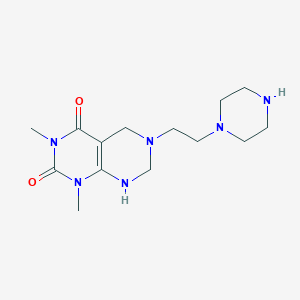 molecular formula C14H24N6O2 B5506809 1,3-dimethyl-6-(2-piperazinoethyl)-5,6,7,8-tetrahydropyrimido[4,5-d]pyrimidine-2,4(1H,3H)-dione 