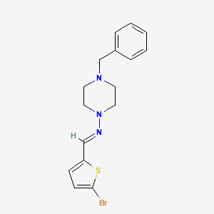 molecular formula C16H18BrN3S B5506822 4-Benzyl-N-((5-bromo-2-thienyl)methylene)-1-piperazinamine CAS No. 303092-67-3