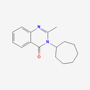 molecular formula C16H20N2O B5506823 3-Cycloheptyl-2-methylquinazolin-4-one 