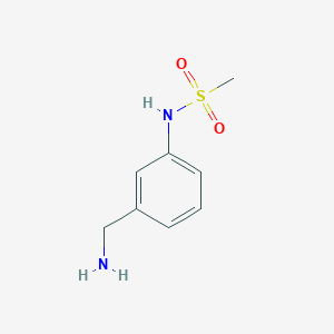 molecular formula C8H12N2O2S B055070 N-[3-(aminomethyl)phenyl]methanesulfonamide CAS No. 114100-09-3