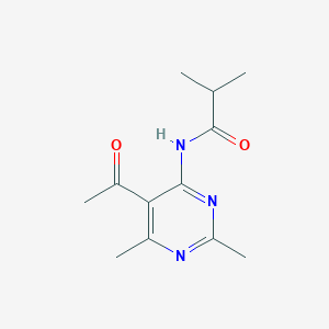 molecular formula C12H17N3O2 B5507244 N~1~-(5-ACETYL-2,6-DIMETHYL-4-PYRIMIDINYL)-2-METHYLPROPANAMIDE 
