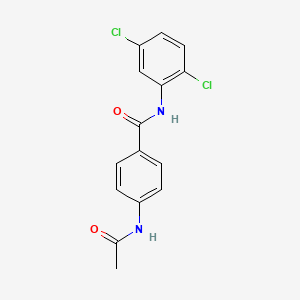 molecular formula C15H12Cl2N2O2 B5507370 N-(2,5-DICHLOROPHENYL)-4-ACETAMIDOBENZAMIDE 