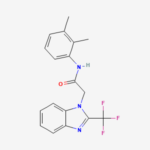 molecular formula C18H16F3N3O B5507440 N-(2,3-DIMETHYLPHENYL)-2-[2-(TRIFLUOROMETHYL)-1,3-BENZODIAZOL-1-YL]ACETAMIDE 