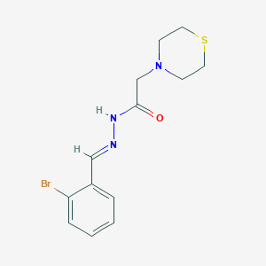 molecular formula C13H16BrN3OS B5507447 N-[(E)-(2-bromophenyl)methylideneamino]-2-thiomorpholin-4-ylacetamide 