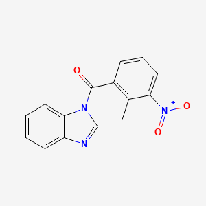 molecular formula C15H11N3O3 B5507455 Benzimidazol-1-yl-(2-methyl-3-nitrophenyl)methanone 
