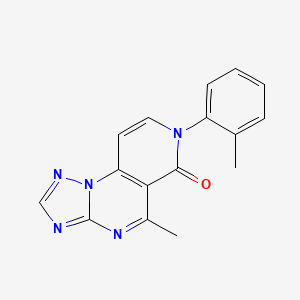 molecular formula C16H13N5O B5508015 8-Methyl-11-(2-methylphenyl)-2,3,5,7,11-pentazatricyclo[7.4.0.02,6]trideca-1(9),3,5,7,12-pentaen-10-one 