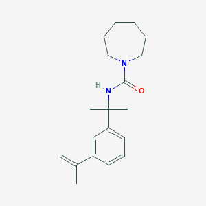 molecular formula C19H28N2O B5508041 N-(2-(3-(prop-1-en-2-yl)phenyl)propan-2-yl)azepane-1-carboxamide 
