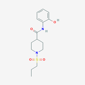 molecular formula C15H22N2O4S B5508292 N-(2-hydroxyphenyl)-1-propylsulfonylpiperidine-4-carboxamide 