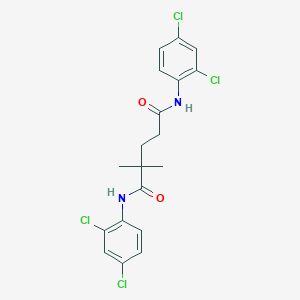 molecular formula C19H18Cl4N2O2 B5508397 N,N'-bis(2,4-dichlorophenyl)-2,2-dimethylpentanediamide 