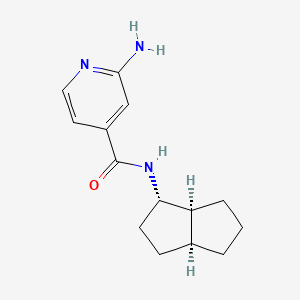 molecular formula C14H19N3O B5508420 N-[(1S,3aS,6aS)-1,2,3,3a,4,5,6,6a-octahydropentalen-1-yl]-2-aminopyridine-4-carboxamide 
