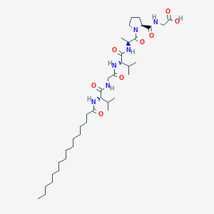 molecular formula C38H68N6O8 B550856 Palmitoyl Hexapeptide-12 CAS No. 171263-26-6