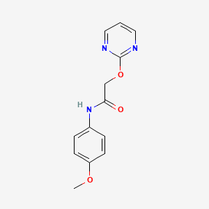molecular formula C13H13N3O3 B5508715 N-(4-methoxyphenyl)-2-(pyrimidin-2-yloxy)acetamide 