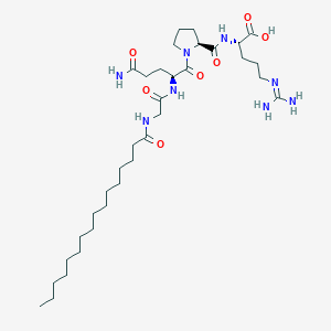 molecular formula C34H62N8O7 B550875 Palmitoyl tetrapeptide-7 CAS No. 221227-05-0