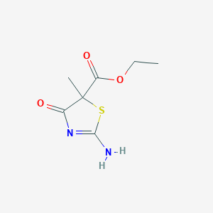 molecular formula C7H10N2O3S B055088 Ethyl 2-amino-5-methyl-4-oxo-1,3-thiazole-5-carboxylate CAS No. 121087-97-6