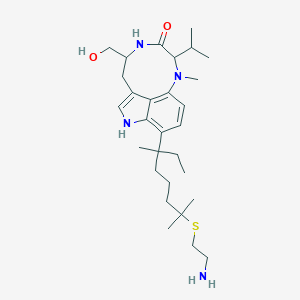 molecular formula C29H48N4O2S B055089 26-(2'-Aminoethylthio)tetrahydroteleocidin A-2 CAS No. 117490-45-6