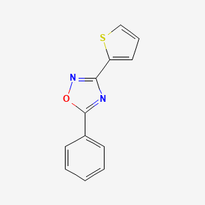 molecular formula C12H8N2OS B5508908 5-Phenyl-3-(thiophen-2-yl)-1,2,4-oxadiazole 
