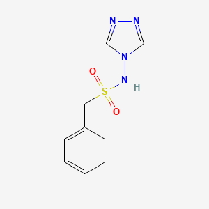 molecular formula C9H10N4O2S B5509393 PHENYL-N-(4H-1,2,4-TRIAZOL-4-YL)METHANESULFONAMIDE 