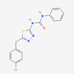molecular formula C16H13ClN4OS B5509583 3-{5-[(4-CHLOROPHENYL)METHYL]-1,3,4-THIADIAZOL-2-YL}-1-PHENYLUREA 