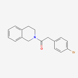 molecular formula C17H16BrNO B5509632 2-(4-bromophenyl)-1-(3,4-dihydroisoquinolin-2(1H)-yl)ethanone CAS No. 6602-96-6