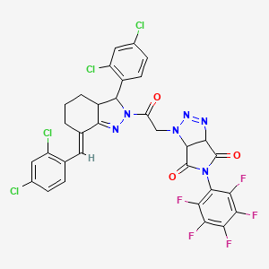 molecular formula C32H19Cl4F5N6O3 B5509948 6(1H,5H)-DIONE 