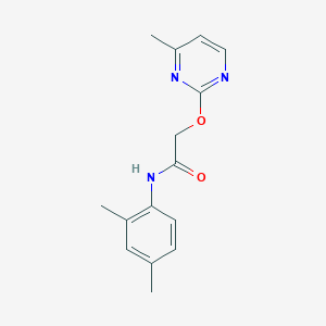 molecular formula C15H17N3O2 B5510093 N-(2,4-dimethylphenyl)-2-[(4-methyl-2-pyrimidinyl)oxy]acetamide 