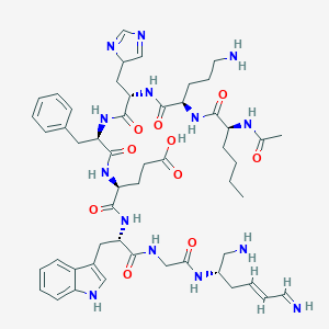 molecular formula C52H72N14O10 B055101 alpha-Msh-anopg amide CAS No. 116375-29-2