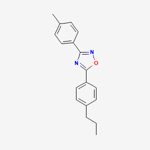 molecular formula C18H18N2O B5510118 3-(4-methylphenyl)-5-(4-propylphenyl)-1,2,4-oxadiazole 