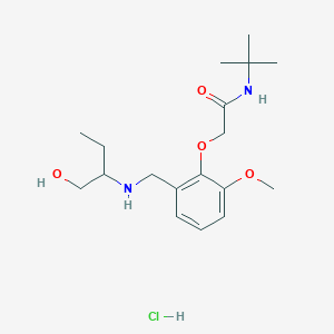 molecular formula C18H31ClN2O4 B5510124 N-tert-butyl-2-[2-[(1-hydroxybutan-2-ylamino)methyl]-6-methoxyphenoxy]acetamide;hydrochloride 