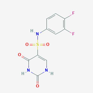 molecular formula C10H7F2N3O4S B5510138 N-(3,4-difluorophenyl)-2-hydroxy-6-oxo-1,6-dihydropyrimidine-5-sulfonamide 
