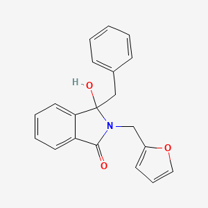 molecular formula C20H17NO3 B5510153 3-Benzyl-2-furan-2-ylmethyl-3-hydroxy-2,3-dihydro-isoindol-1-one 