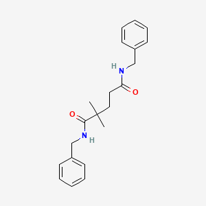 molecular formula C21H26N2O2 B5510156 N,N'-dibenzyl-2,2-dimethylpentanediamide 