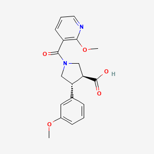 molecular formula C19H20N2O5 B5510195 (3S,4R)-4-(3-methoxyphenyl)-1-(2-methoxypyridine-3-carbonyl)pyrrolidine-3-carboxylic acid 