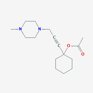 molecular formula C16H26N2O2 B5510224 1-(3-(4-Methylpiperazin-1-YL)prop-1-ynyl)cyclohexyl acetate CAS No. 312519-76-9