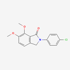 molecular formula C16H14ClNO3 B5510237 2-(4-Chlorophenyl)-6,7-dimethoxyisoindolin-1-one 