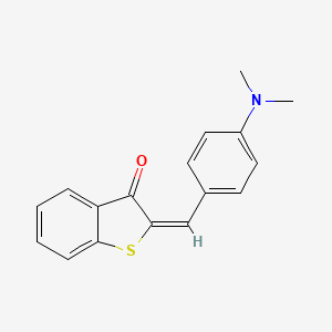 molecular formula C17H15NOS B5510257 (2E)-2-[[4-(dimethylamino)phenyl]methylidene]-1-benzothiophen-3-one 