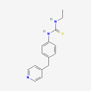 molecular formula C15H17N3S B5510345 1-Ethyl-3-[4-(pyridin-4-ylmethyl)phenyl]thiourea 