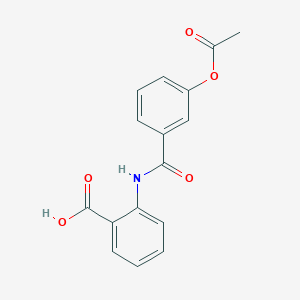 molecular formula C16H13NO5 B5510376 2-[3-(Acetyloxy)benzamido]benzoic acid 