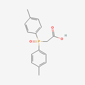 molecular formula C16H17O3P B5510391 [BIS(4-METHYLPHENYL)PHOSPHOROSO]ACETIC ACID 