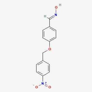 molecular formula C14H12N2O4 B5510440 (NE)-N-[[4-[(4-nitrophenyl)methoxy]phenyl]methylidene]hydroxylamine 