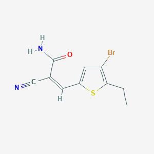 molecular formula C10H9BrN2OS B5510562 (2Z)-3-(4-bromo-5-ethyl(2-thienyl))-2-cyanoprop-2-enamide 