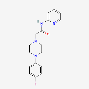 molecular formula C17H19FN4O B5510623 2-[4-(4-fluorophenyl)piperazin-1-yl]-N-pyridin-2-ylacetamide 