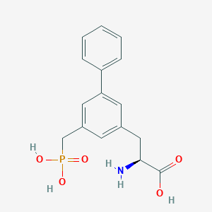 molecular formula C16H18NO5P B055107 2-Amino-5-phosphonomethyl(1,1'-biphenyl)-3-propanoic acid CAS No. 118077-09-1