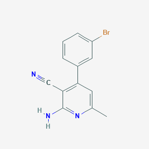 molecular formula C13H10BrN3 B5510728 2-Amino-4-(3-bromophenyl)-6-methylpyridine-3-carbonitrile 